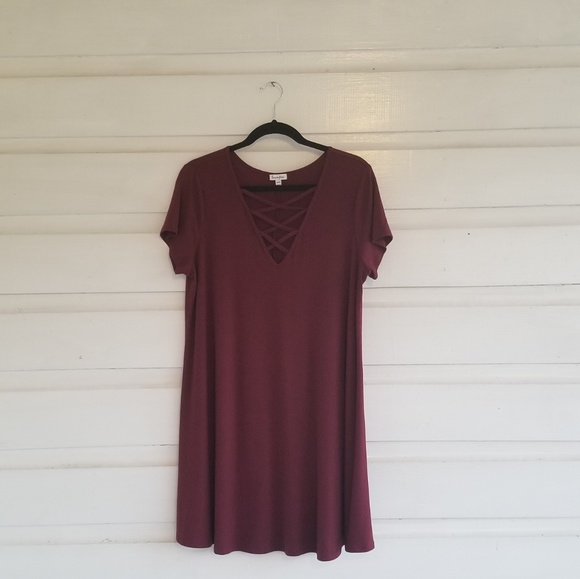 love, Fire Dresses & Skirts - Love, fire| Mini Burgandy Dress